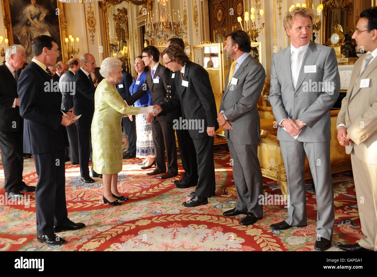 Reception Queen Queen hosts reception british hospitality industry hi-res stock ...