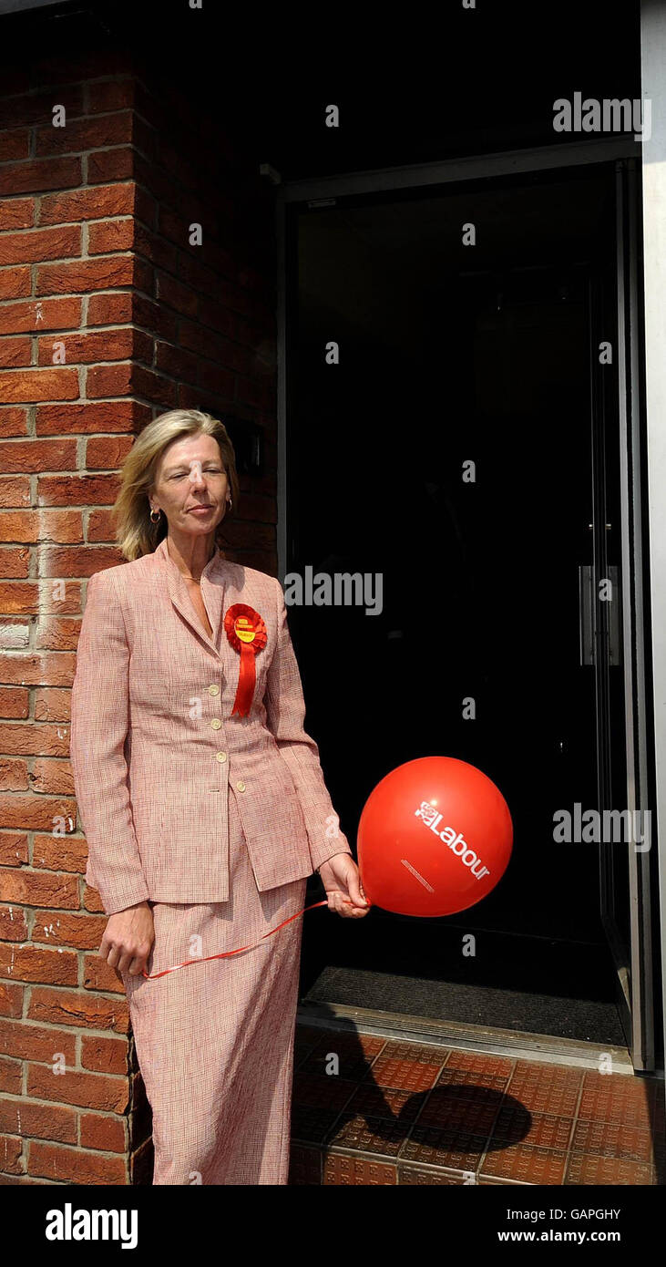 Labour Party candidate Tamsin Dunwoody canvassing in Crewe ahead of the Crewe and Nantwich by-election. Stock Photo