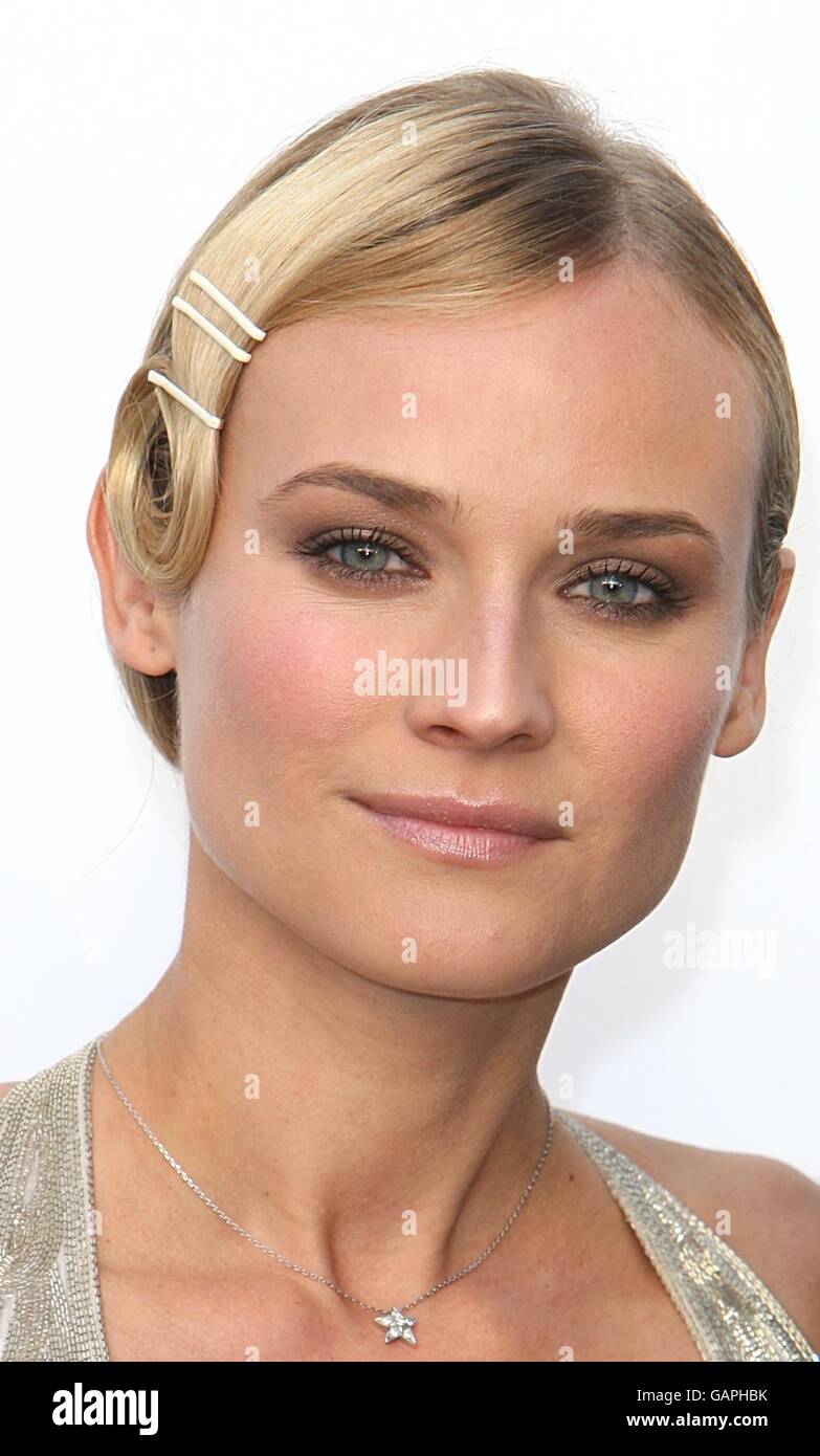 Diane Kruger arrives for the amfAR Gala during the 61st Cannes Film Festival in Cannes, France. Stock Photo