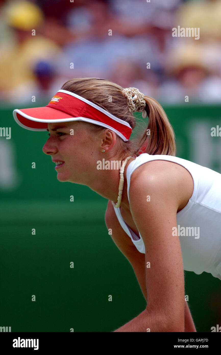Tennis - Australian Open - Day Three. Daniela Hantuchova (SVK) during her match with Adriana Serra Zanetti (ITA). Stock Photo