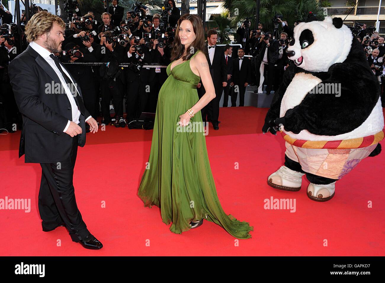 Jack Black and Angelina Jolie arrive for the screening of 