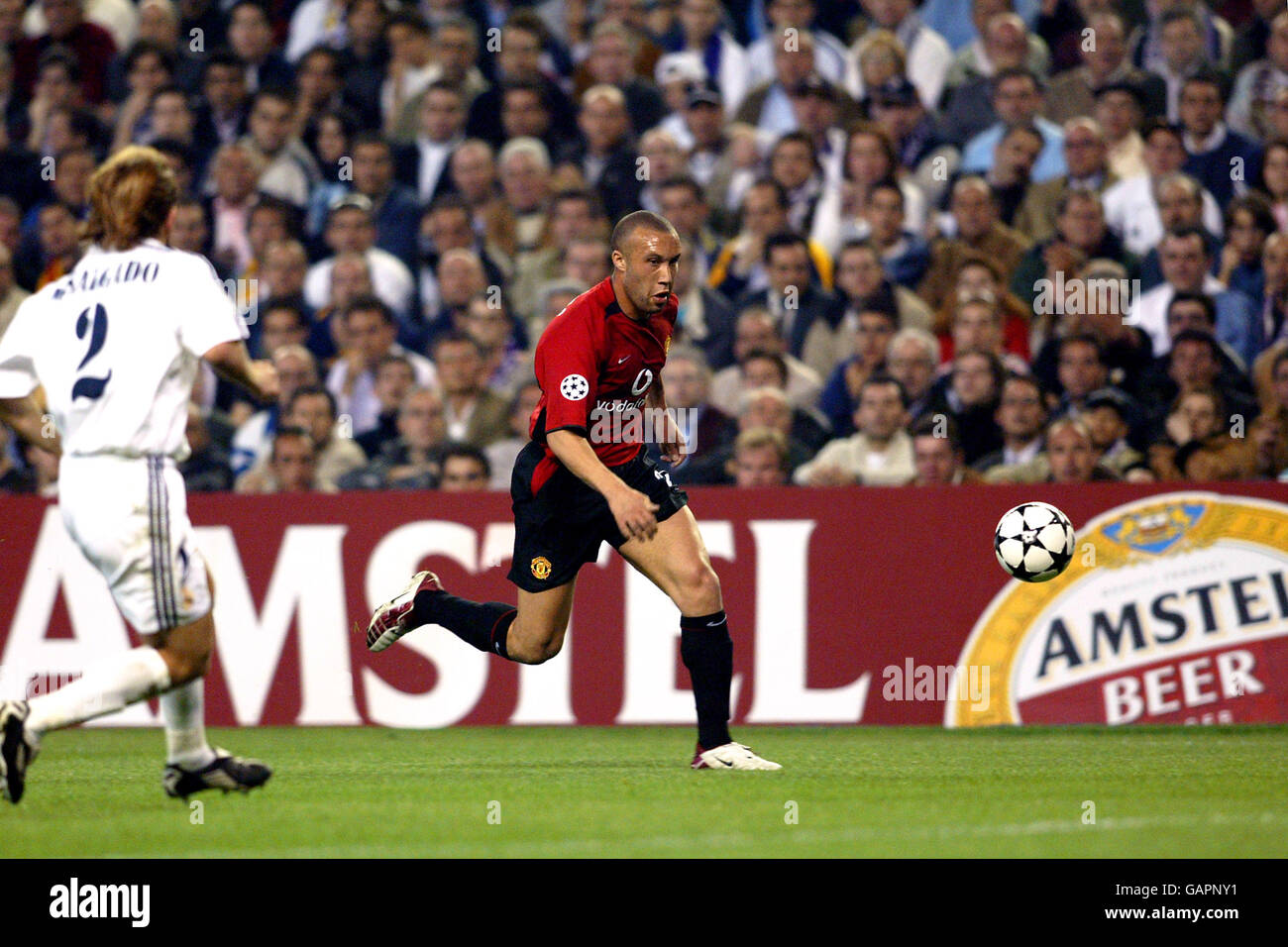 Soccer - UEFA Champions League - Quarter Final - First Leg - Real Madrid v Manchester United. Mikael Silvestre, Manchester United Stock Photo