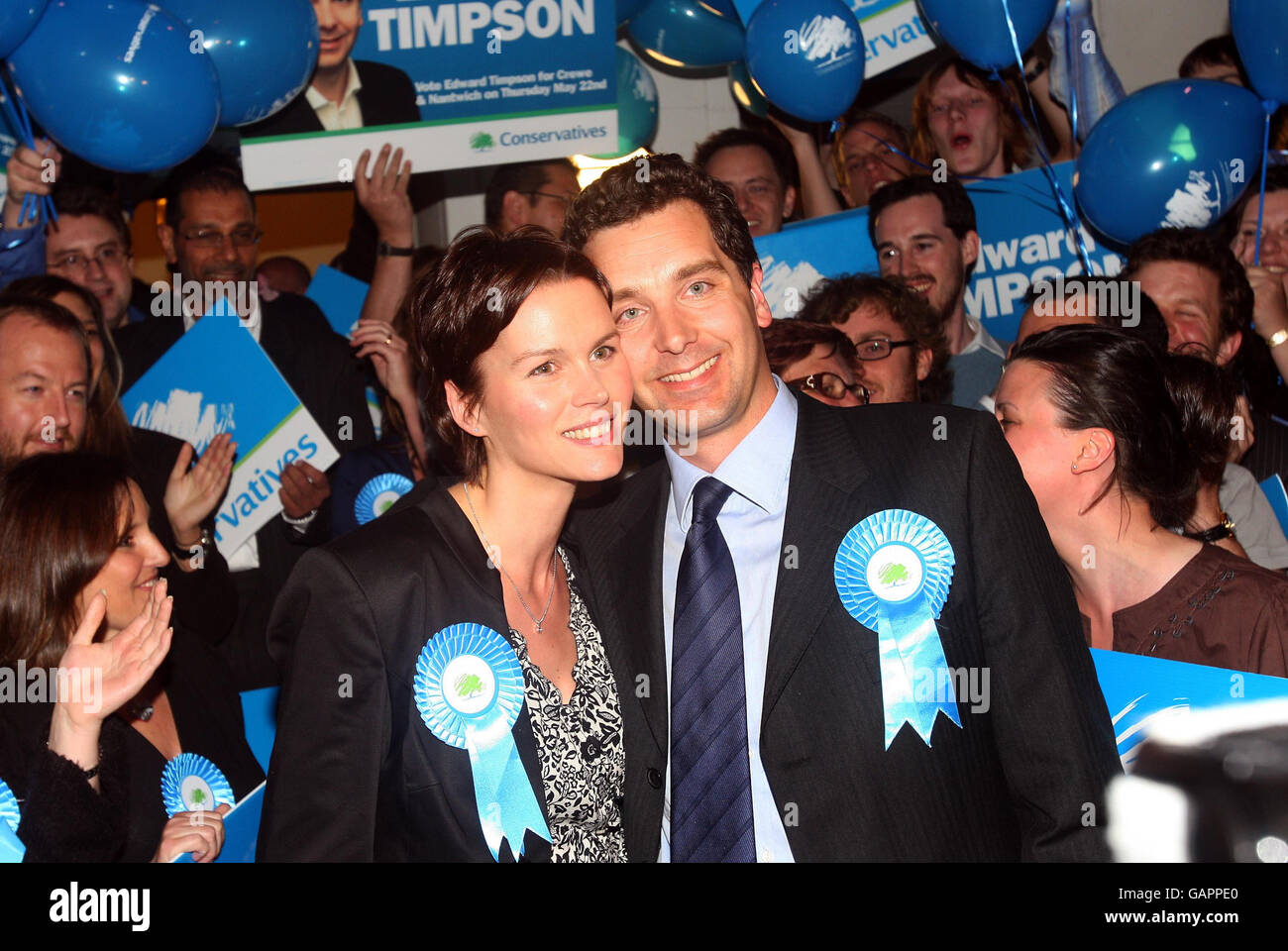 Conservative Candidate Edward Timpson With Wife Julia At Nantwich Civic   Conservative Candidate Edward Timpson With Wife Julia At Nantwich GAPPE0 