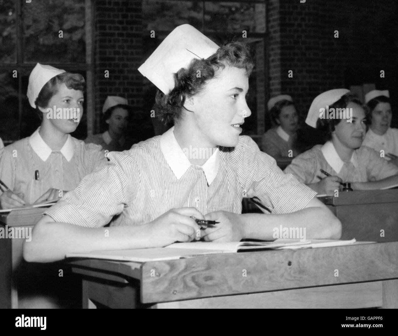 British Health - The National Health Service - Nurses - Reading - 1954 Stock Photo