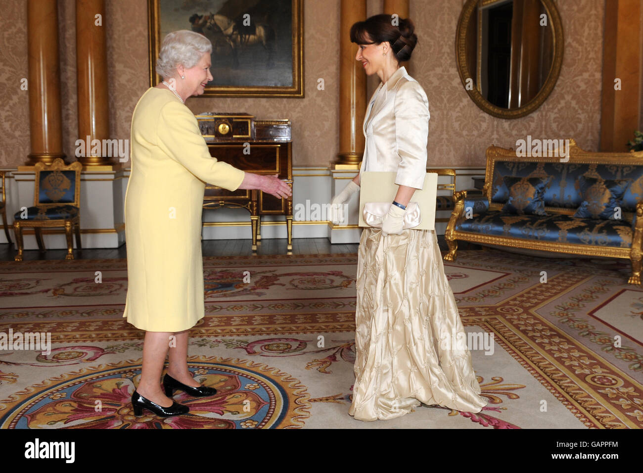 Queen Elizabeth II receives the Ambassador of Macedonia Stock Photo Alamy