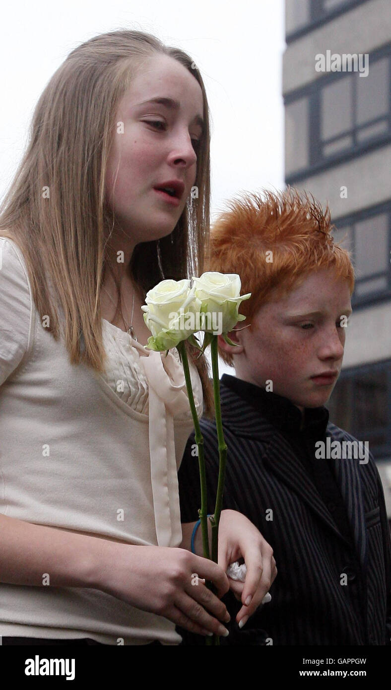 Bethany (left) and Cameron Beattie, Flt Sgt Stephen Beattie's children
