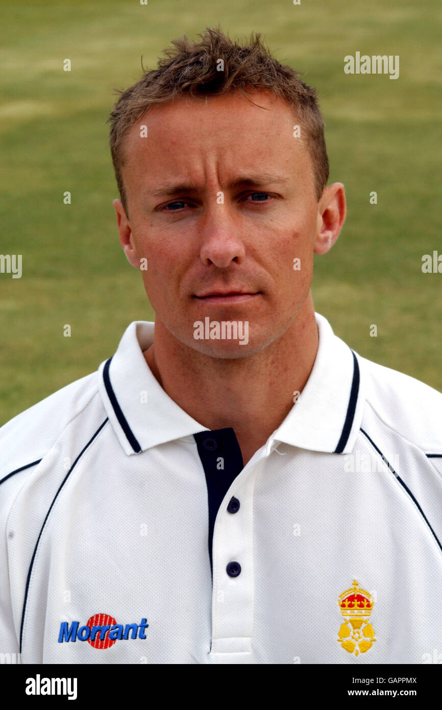 Cricket Derbyshire CCC photocall. Derbyshire's Dominic Hewson Stock