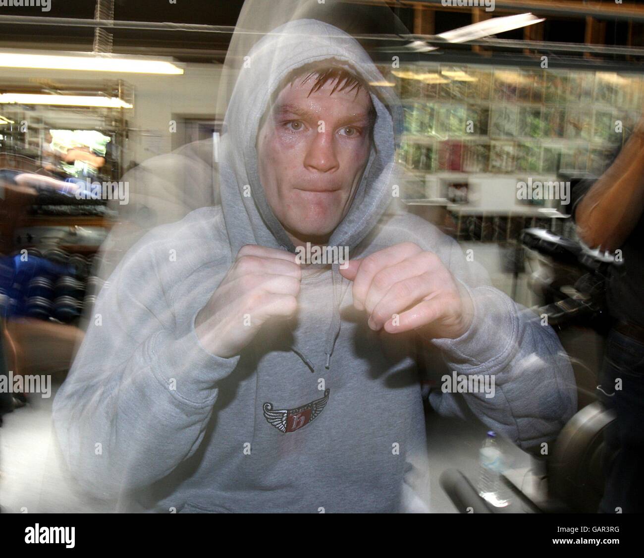 Boxing Ricky Hatton Media Work Out Betta Bodies Gym Stock Photo Alamy