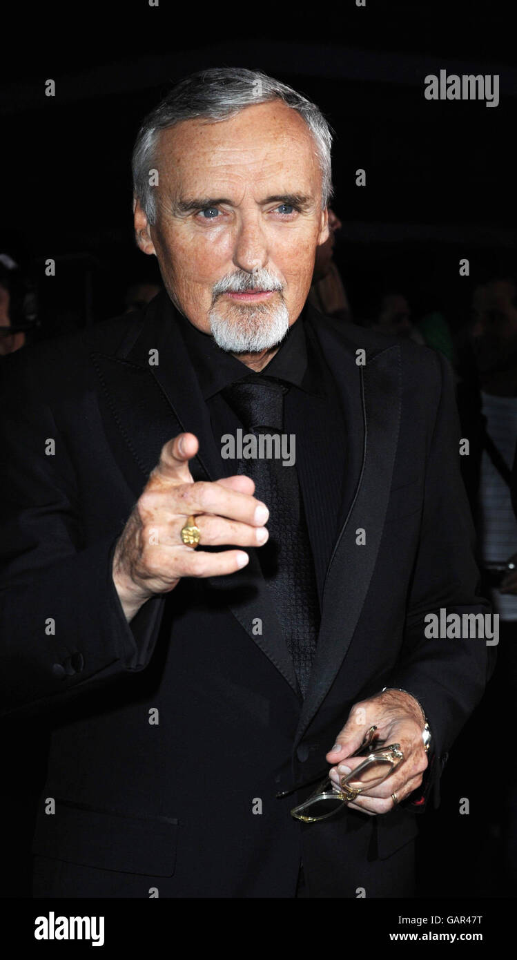 AP OUT Actor Dennis Hopper arrives at the Palm Beach Casino for the Partouche Charity Poker Festival in Cannes, France during the 61st Cannes International Film Festival. Stock Photo