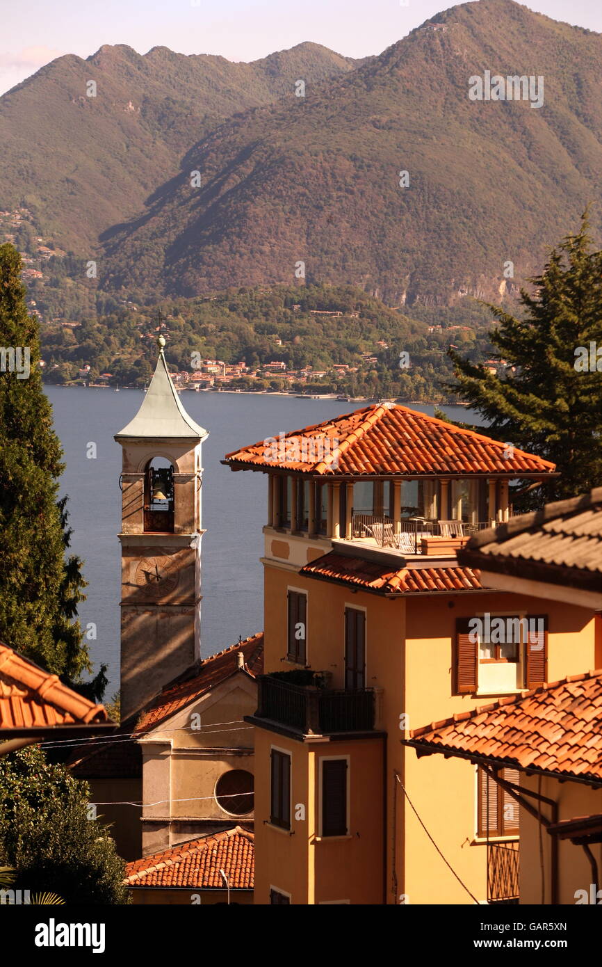 The Village of Stresa on the Lago Maggiore in the Lombardia  in north Italy. Stock Photo