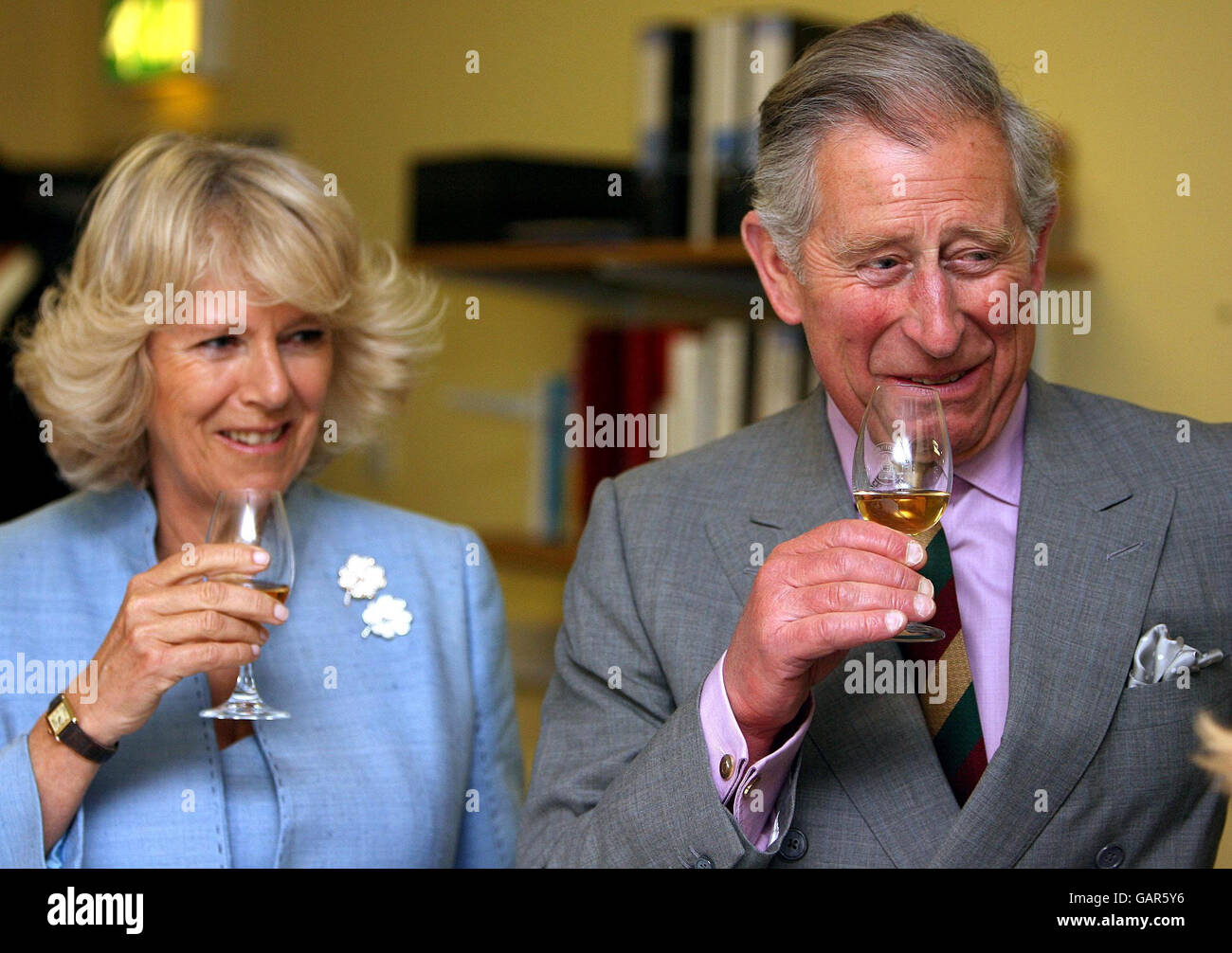 Royal couple visit Northern Ireland Stock Photo