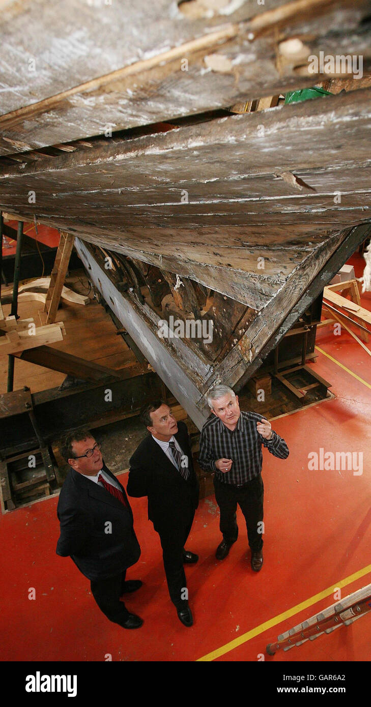 Restoration work on the Asgard Stock Photo Alamy