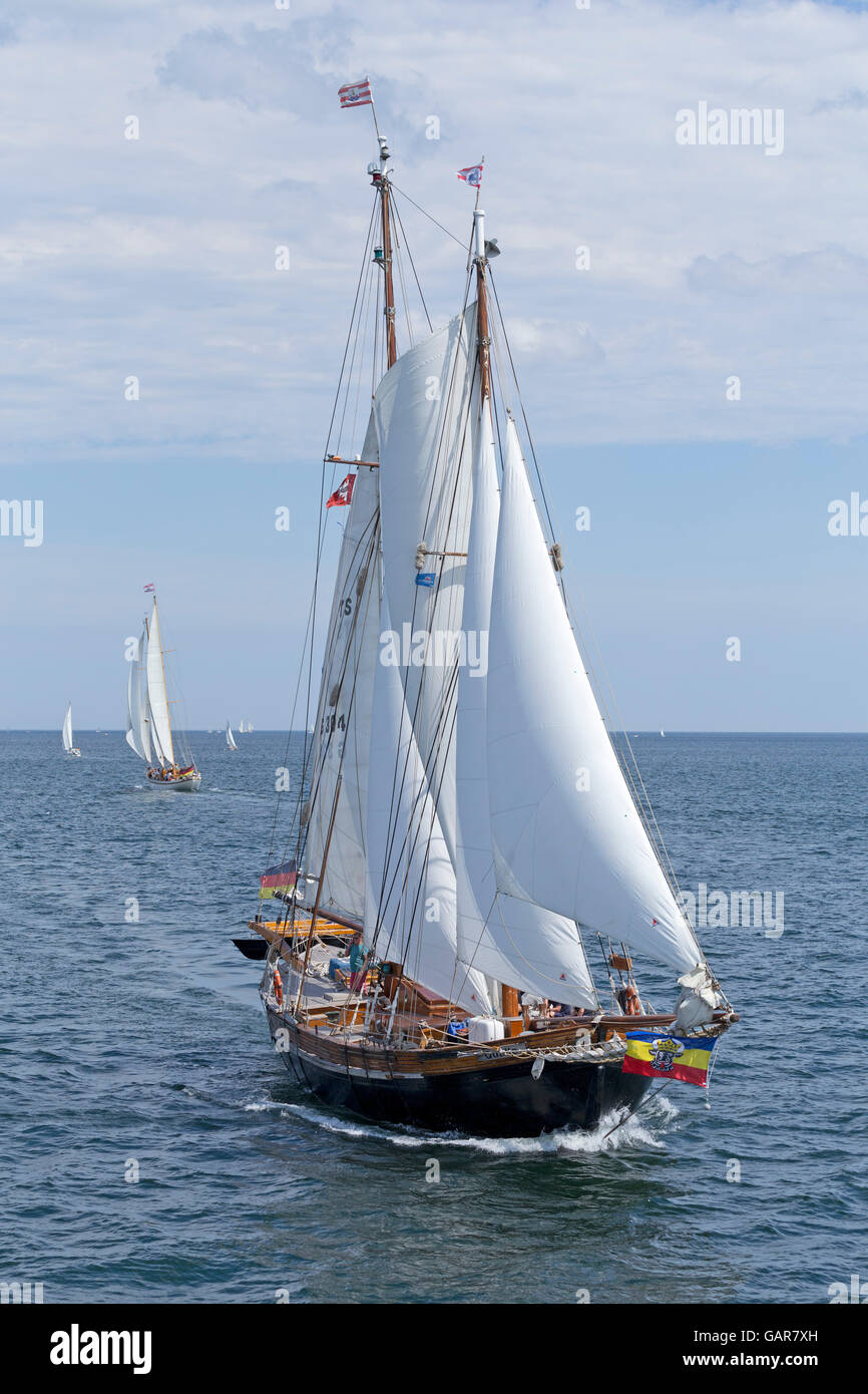 sailing ship ´Qualle´, Kiel, Schleswig-Holstein, Germany Stock Photo