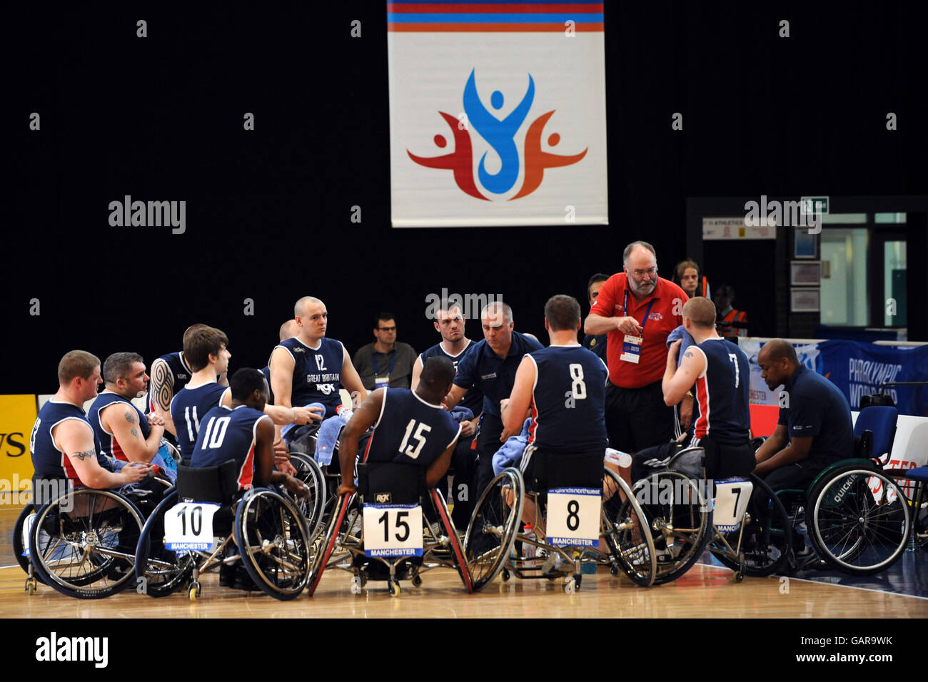 Wheelchair Basketball VISA Paralympic World Cup 2008 SportCity Manchester Stock Photo Alamy