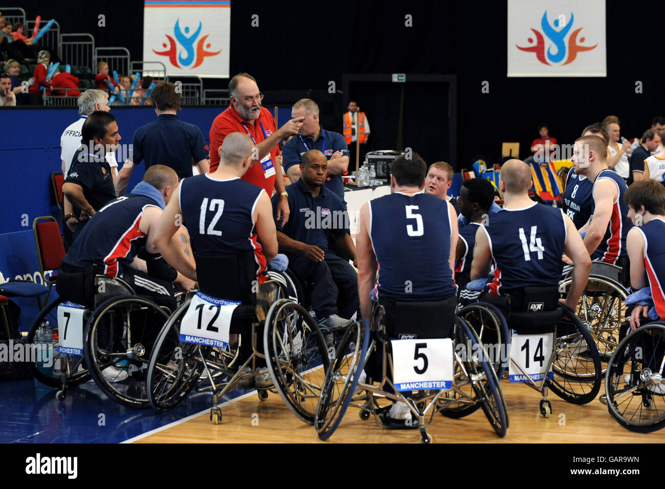 Wheelchair Basketball VISA Paralympic World Cup 2008 SportCity Manchester Stock Photo Alamy
