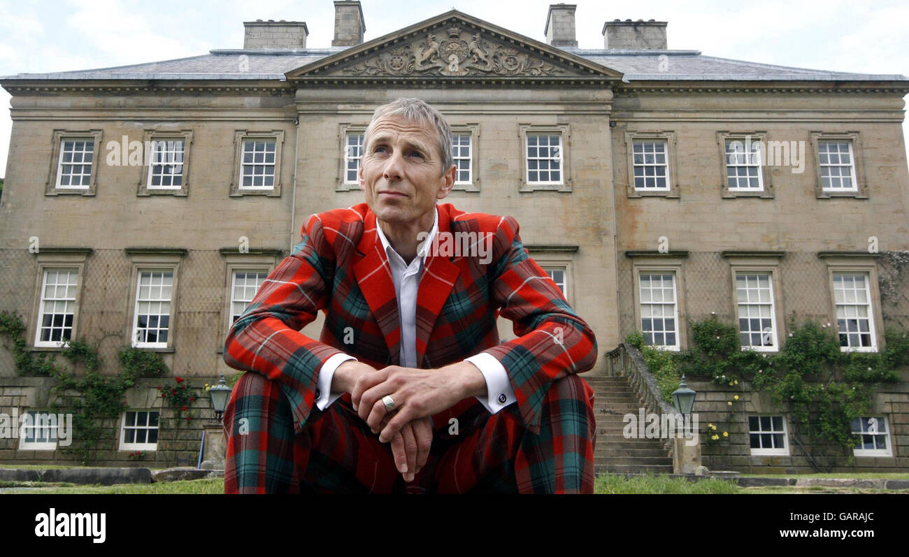 John Bute, former owner of Dumfries house (shown behind). Stock Photo