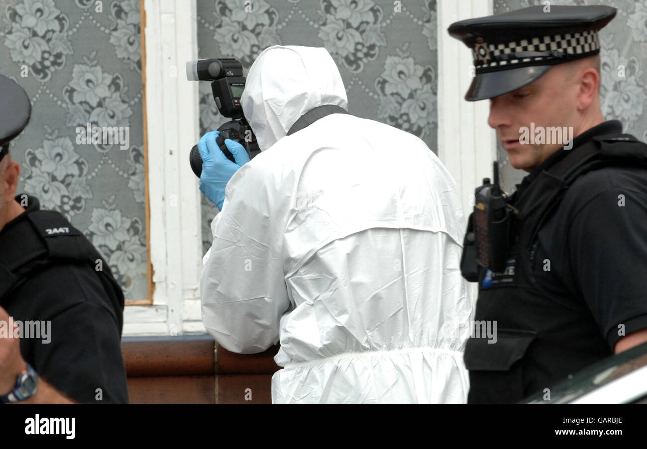 Teenager stabbed to death Stock Photo