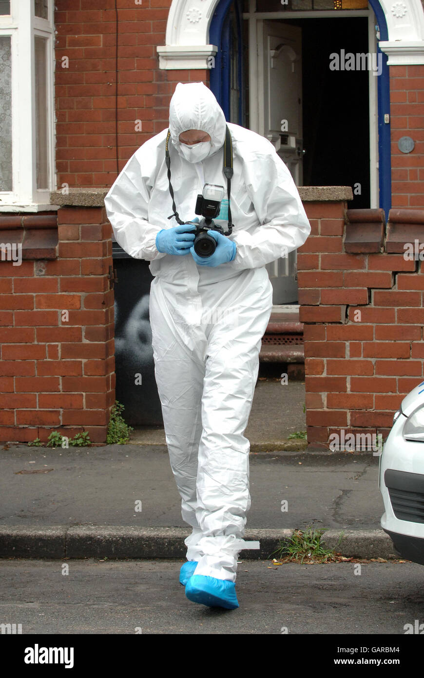 Teenager stabbed to death Stock Photo