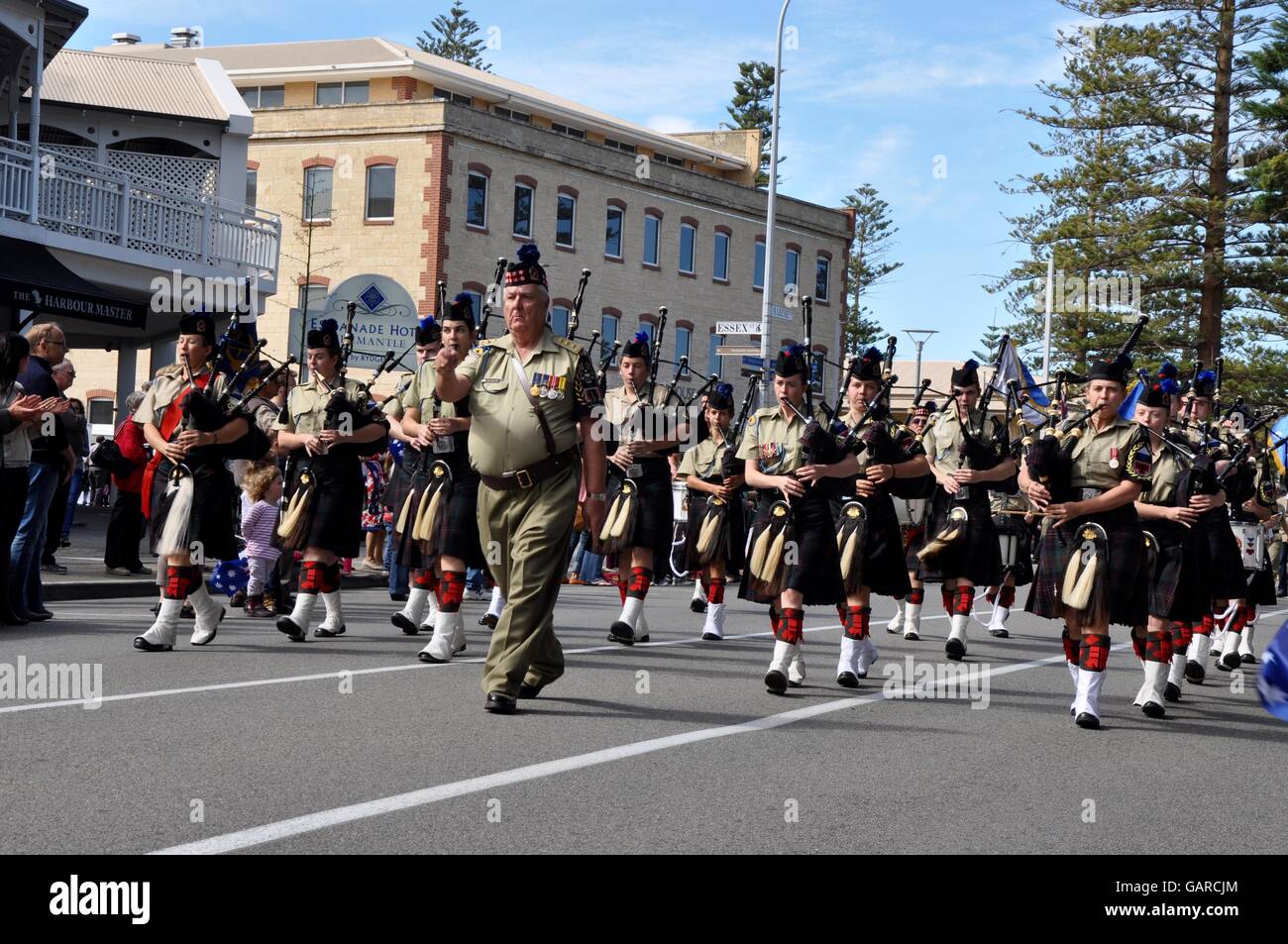 Fremantle australia bagpipes High Resolution Stock Photography and