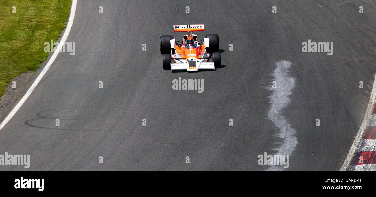 McLaren M23 on track at Brands Hatch, Legends of Brands Hatch Superprix Stock Photo