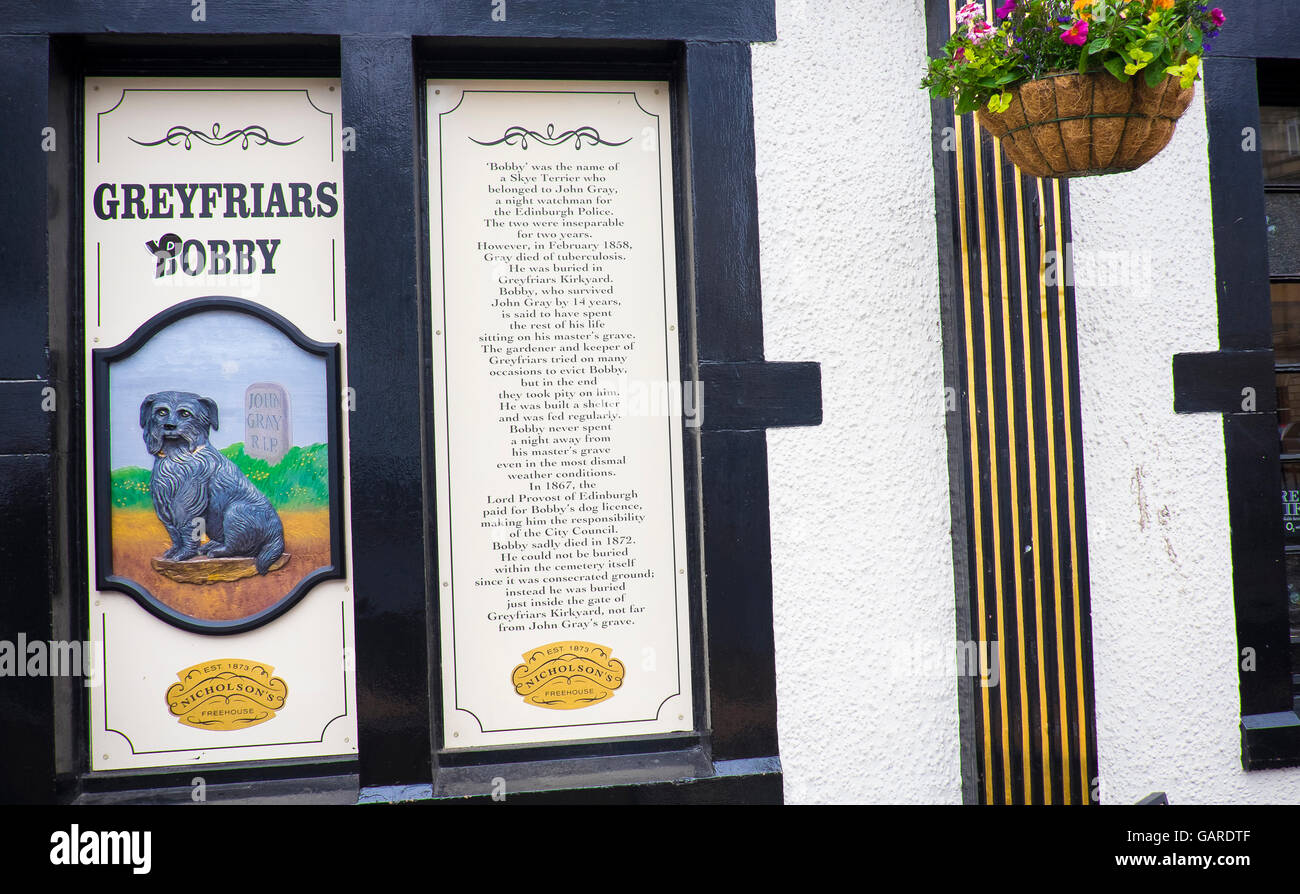 Greyfriars  bobby in beautiful city of Edinburgh in Scotland Stock Photo