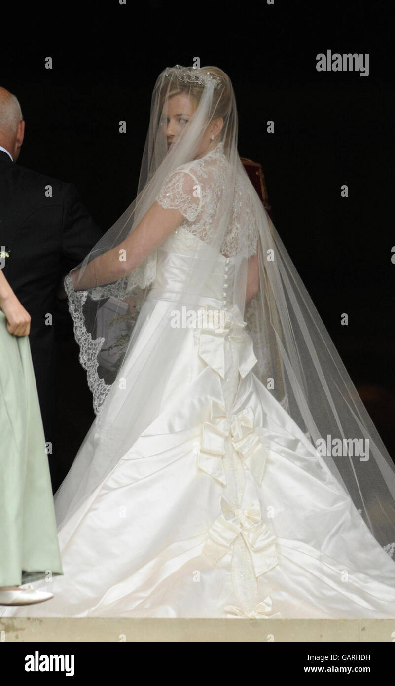 Autumn Kelly arrives for her wedding to Peter Phillips at the St George's Chapel, Windsor. Stock Photo
