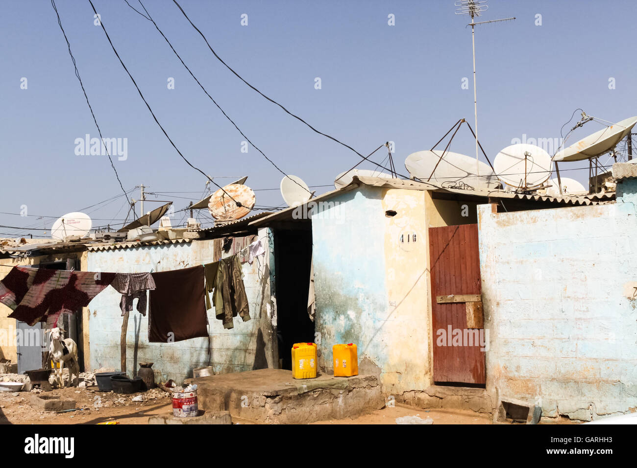 Townscape of Nouakchott, Mauritania. Stock Photo