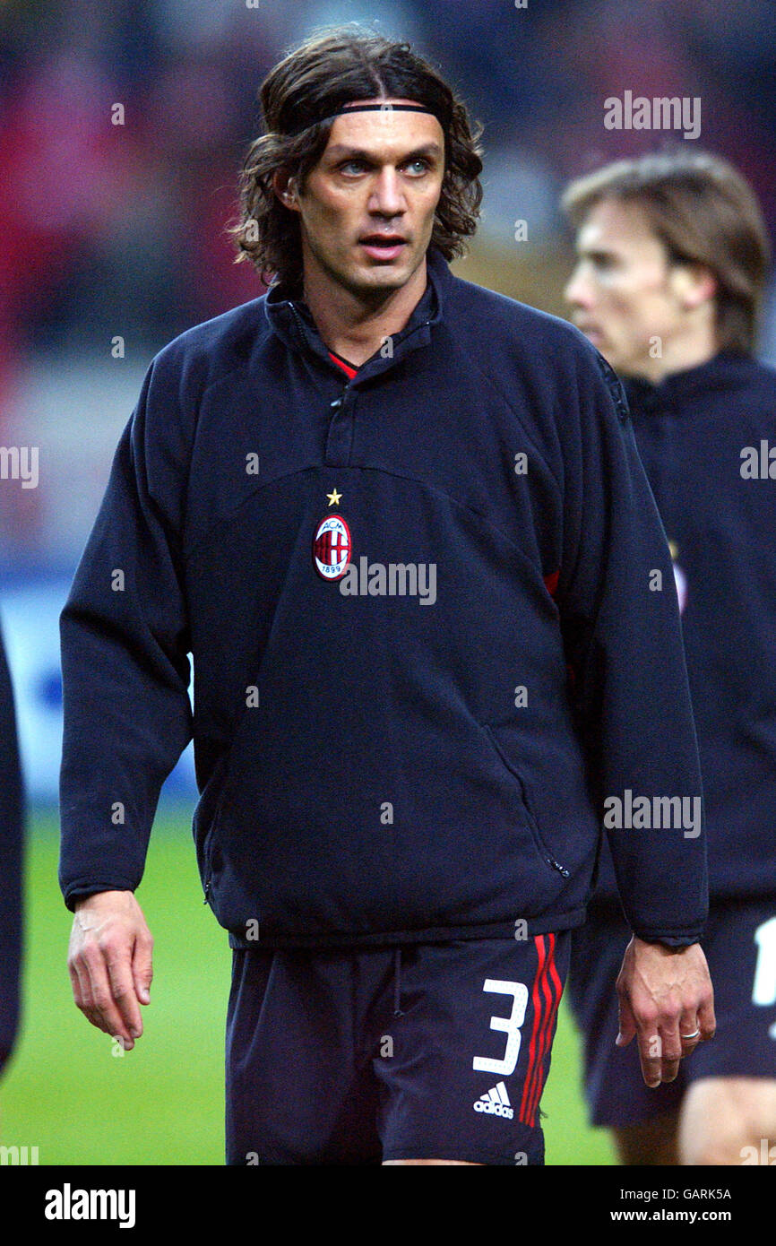 Soccer - UEFA Champions League - Quarter Final - First Leg - Ajax v AC Milan. AC Milan's Paolo Maldini before the game Stock Photo