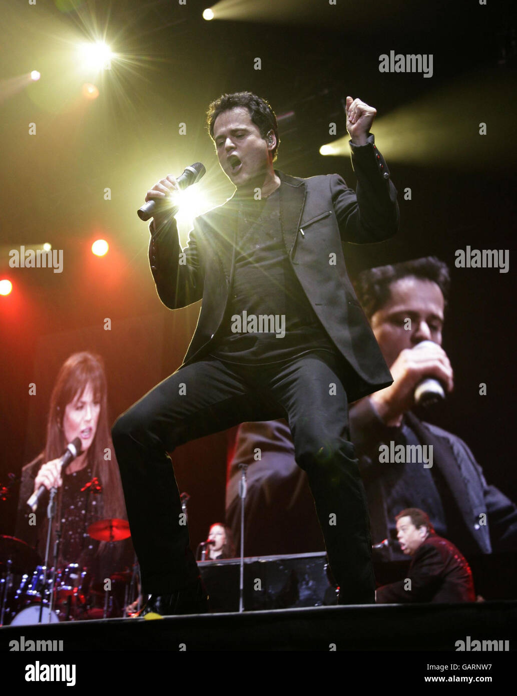 The Osmonds performing in concert at Wembley Arena in north London