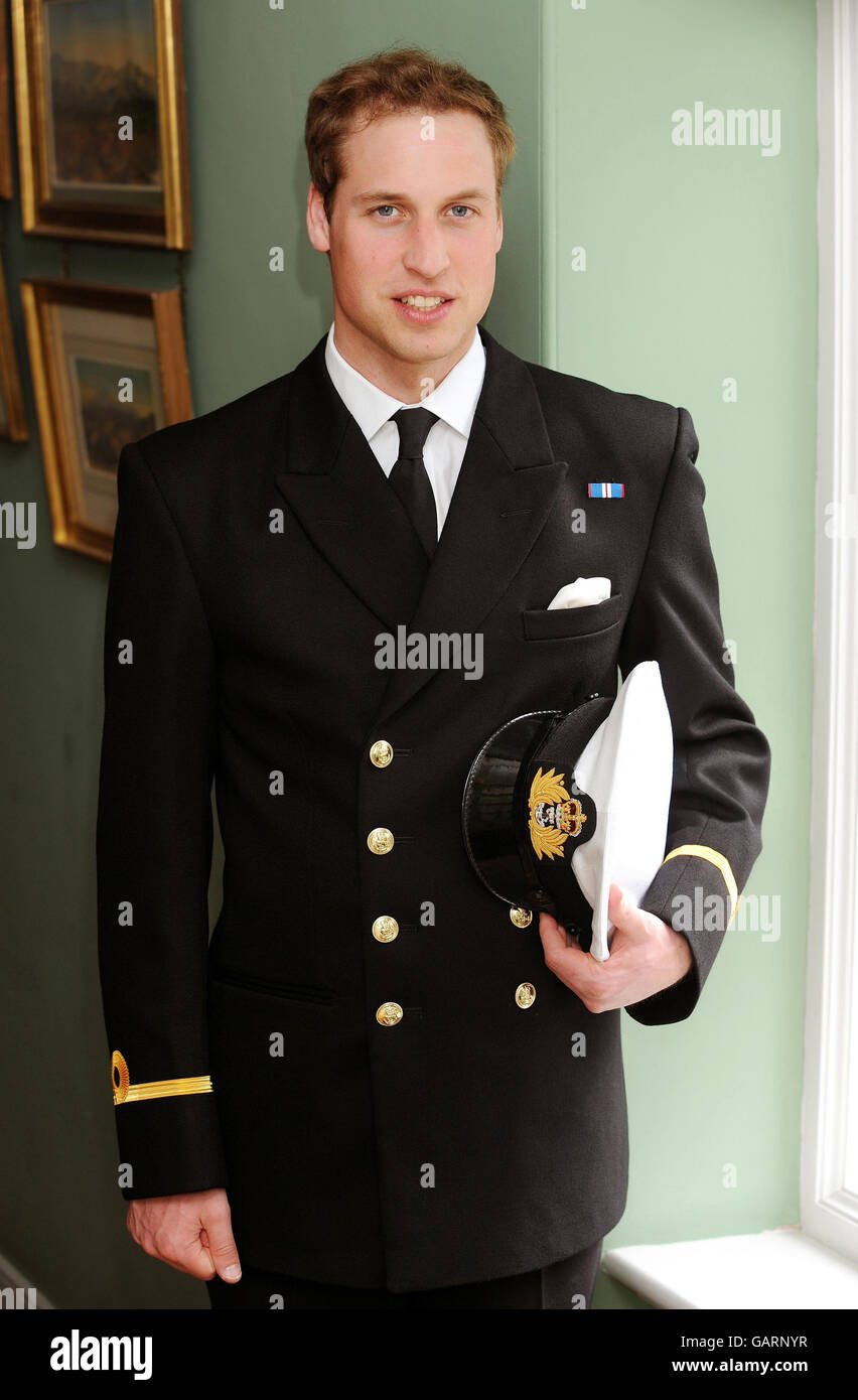 Prince William in his Royal Navy uniform on May 9, 2008 Stock Photo - Alamy