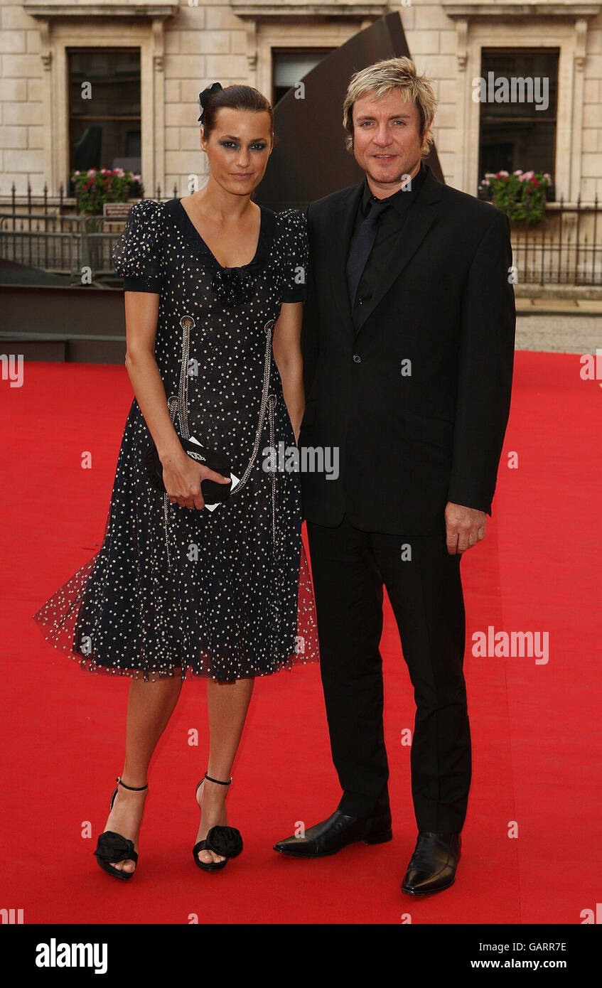 Yasmin and Simon Le Bon arrive for the Royal Academy of Arts Summer Exhibition Preview Party 2008 at Burlington House in central London. Stock Photo