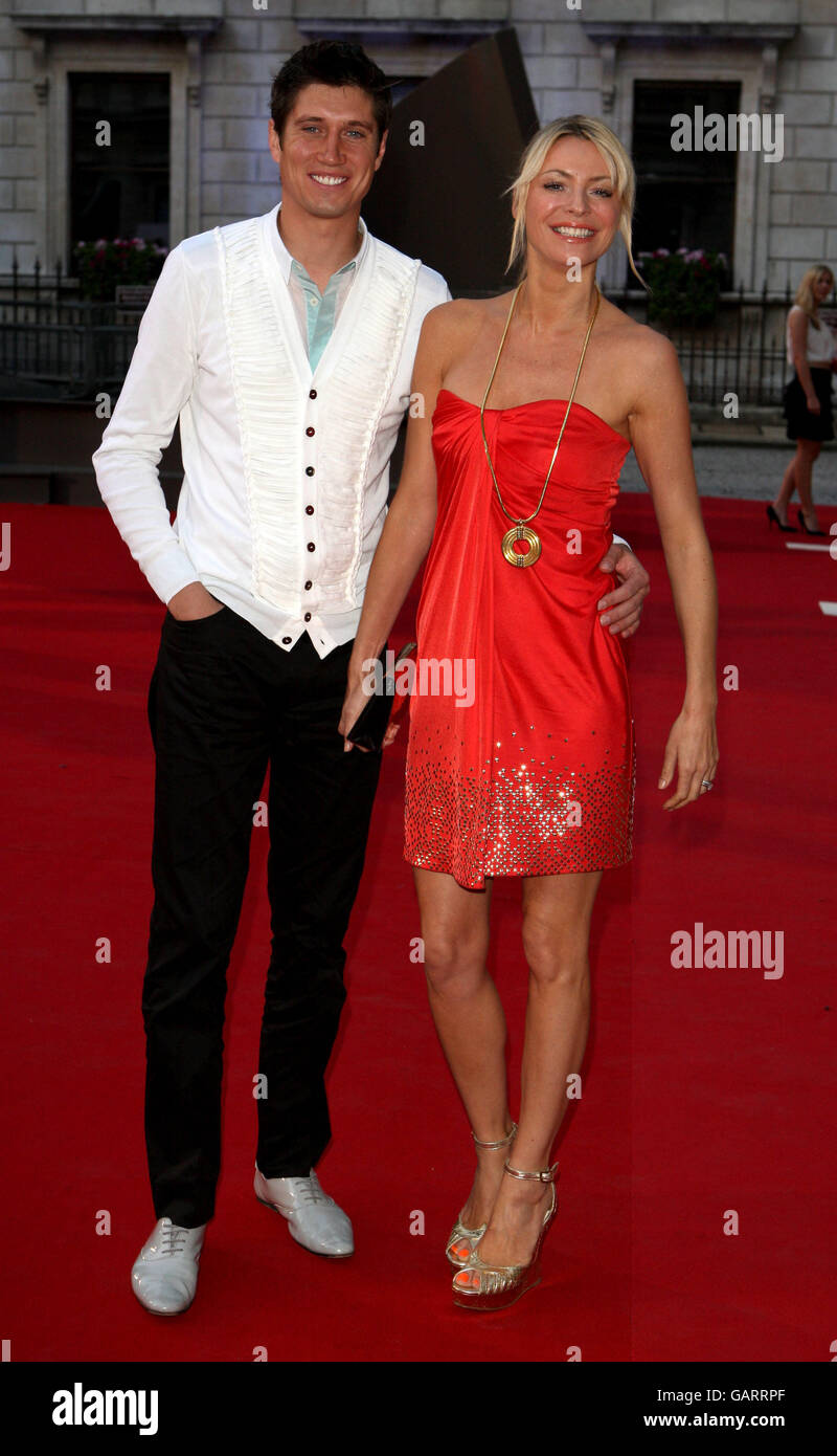 Vernon Kay and Tess Daly arriving for the Royal Academy of Arts Summer Exhibition Preview Party 2008 at Burlington House in central London. Stock Photo