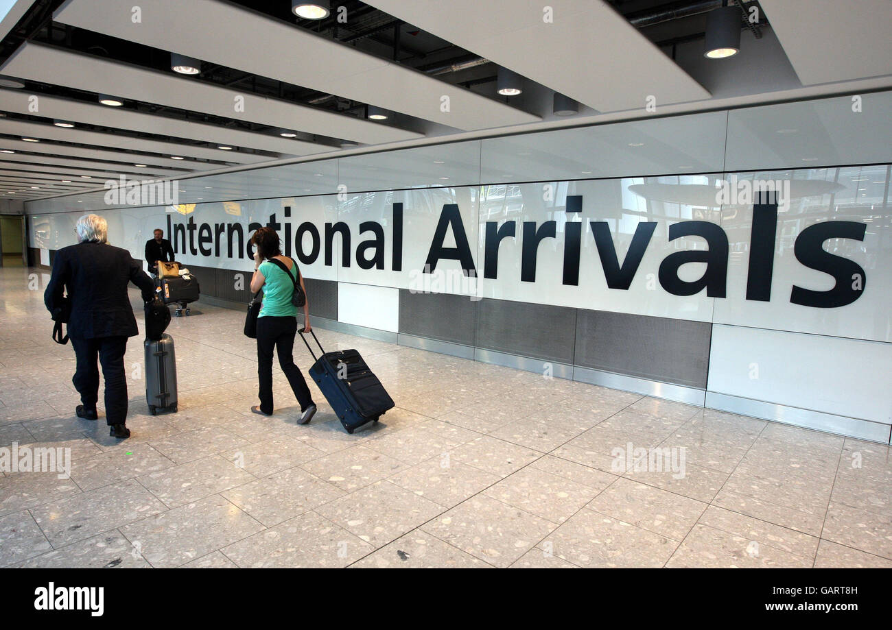A general view of Heathrow Airport as British Airways switch some of their long hall flights to Terminal 5. Stock Photo