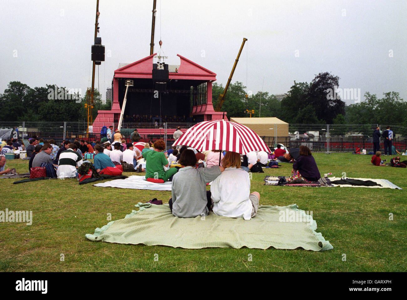 Music - Luciano Pavarotti Concert - Hyde Park Stock Photo