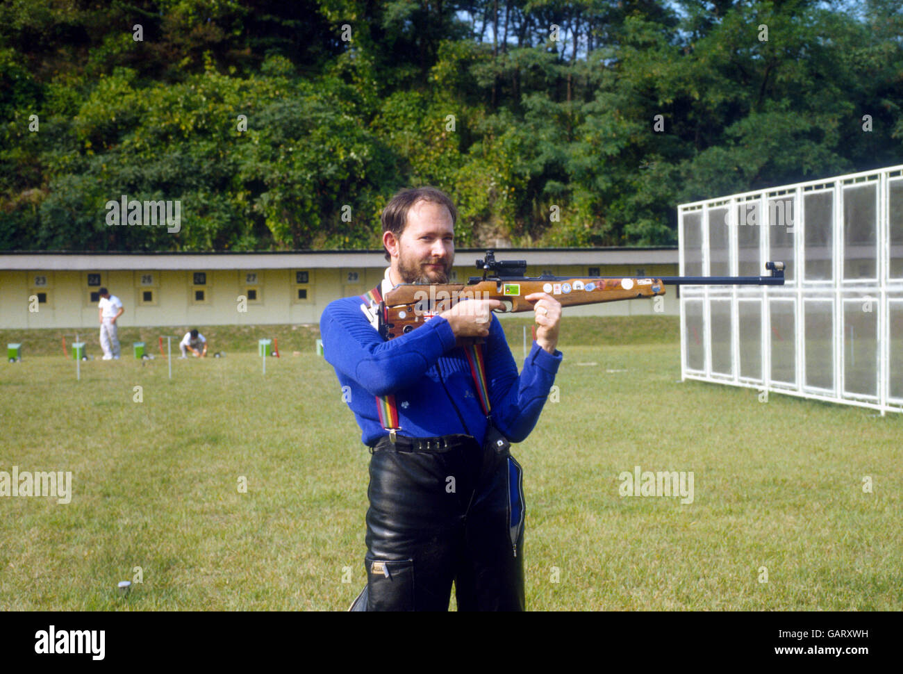 Great Britain's Malcolm Cooper, who won gold in the small bore rifle (three positions) category Stock Photo