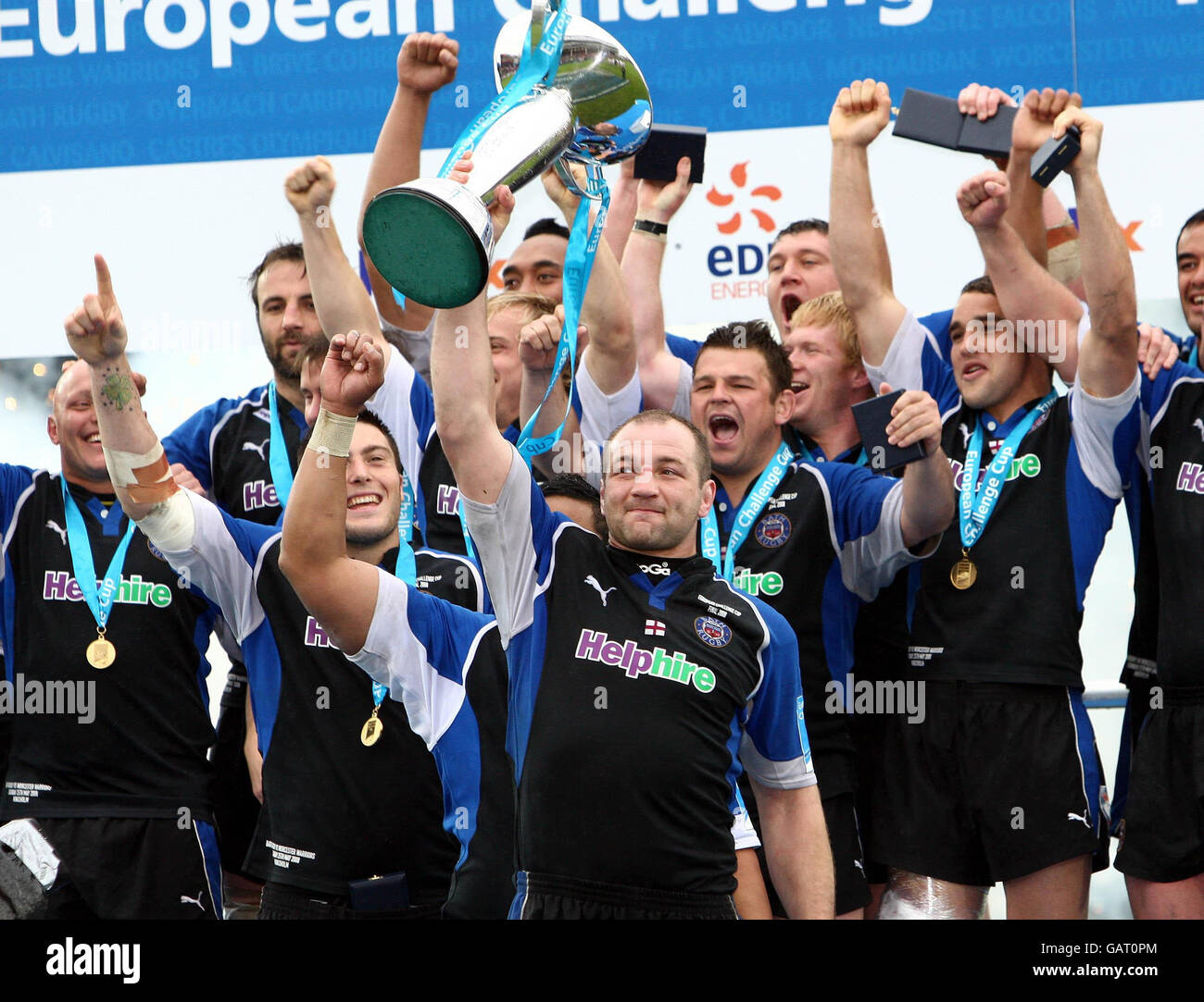 Sport rugby union trophy smiling winners hires stock photography and