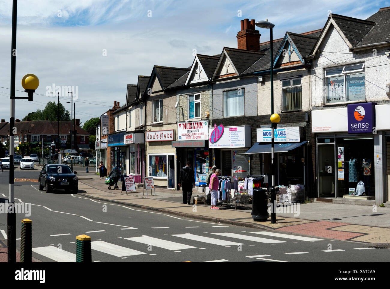 Shops in Church Road, Yardley, Birmingham, West Midlands, UK Stock