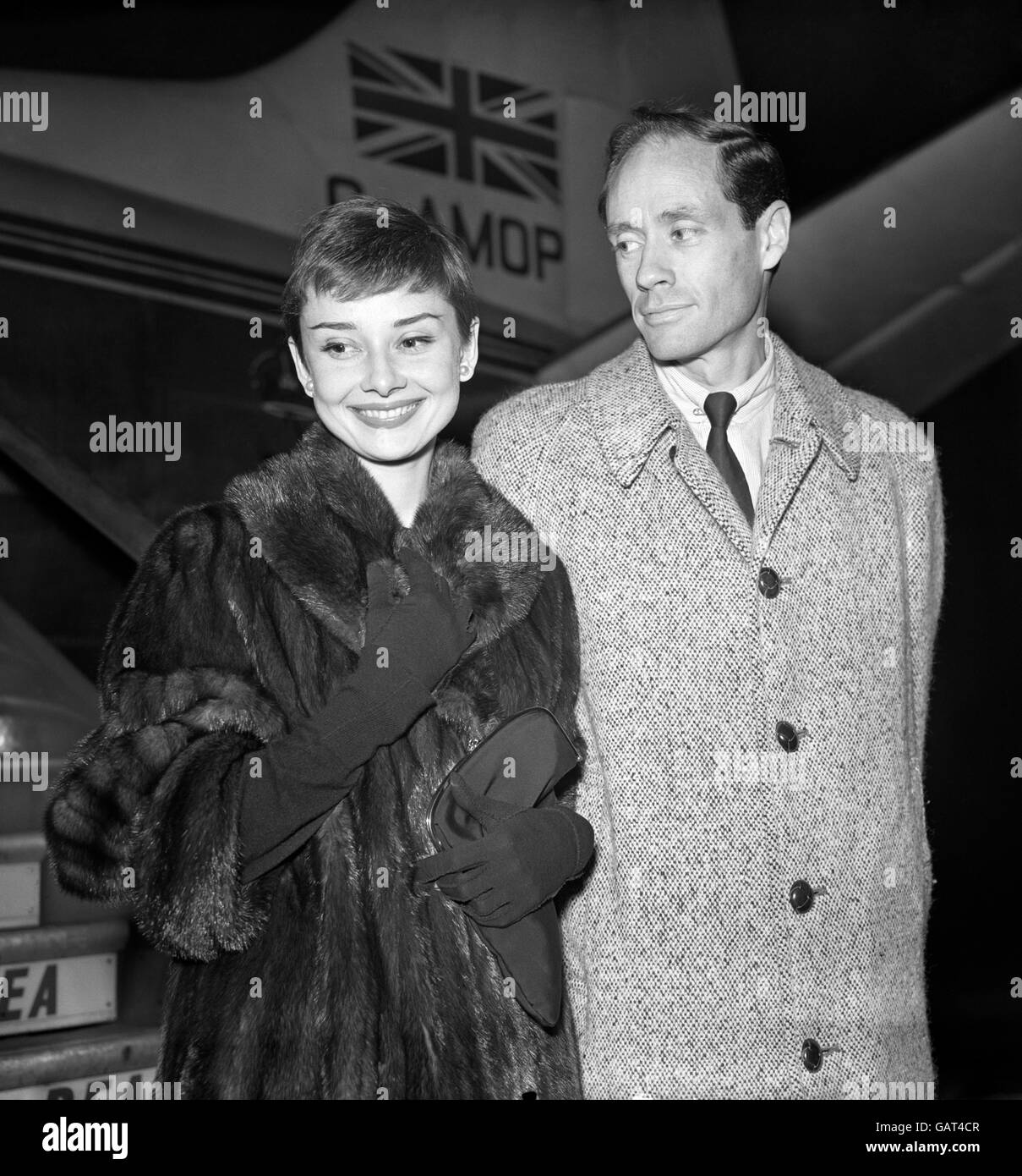 Audrey Hepburn at Heathrow Airport- November 1966 available as