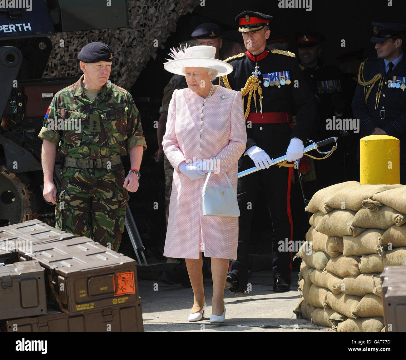 Queen Elizabeth II opens Royal Artillery Barracks Stock Photo - Alamy