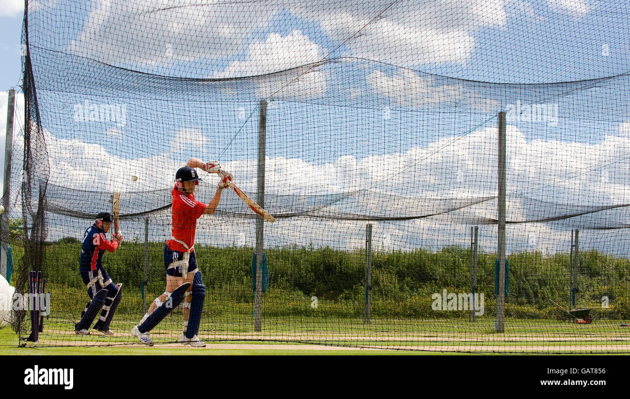 Cricket England Nets Riverside Stock Photo Alamy
