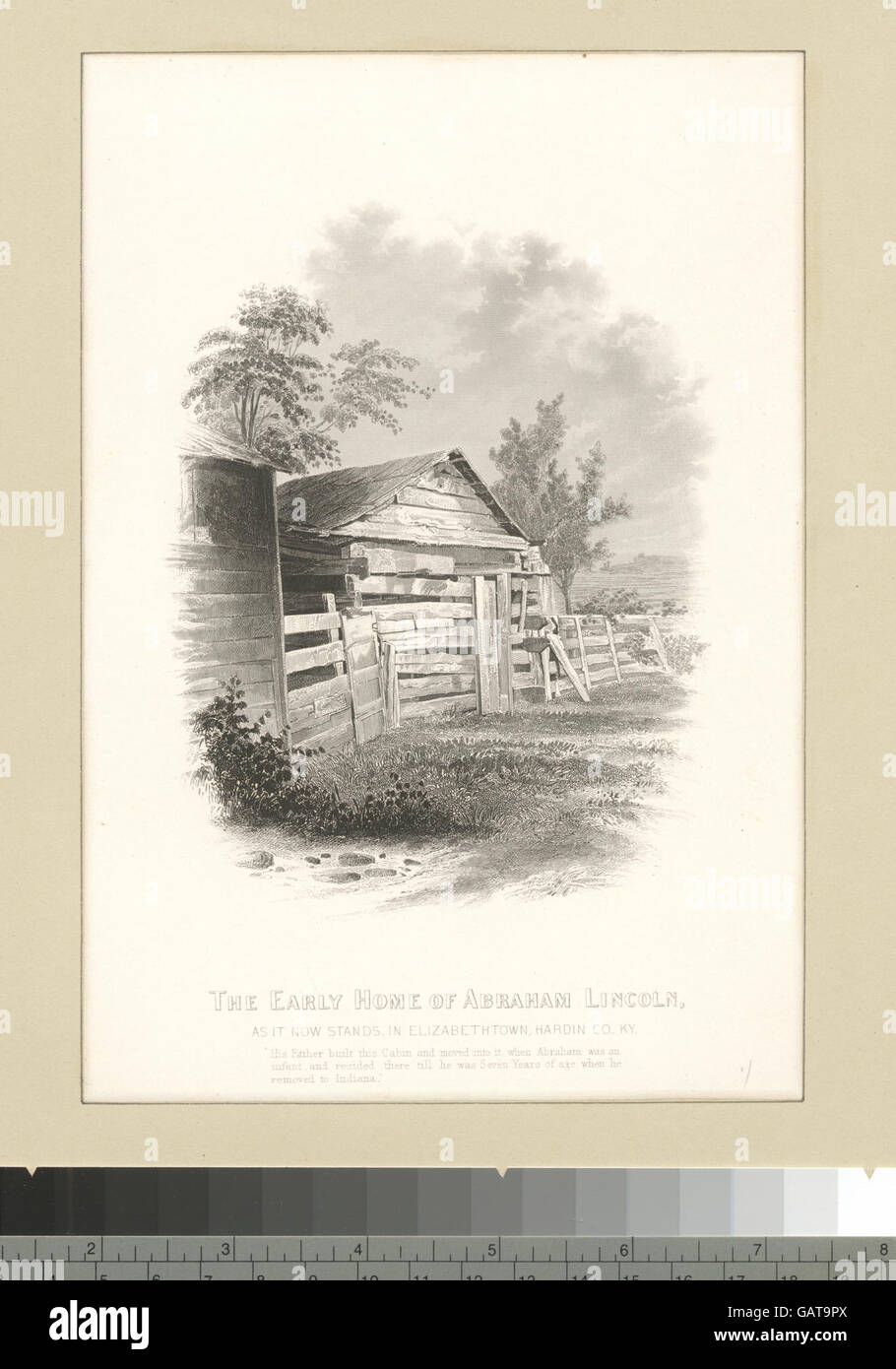 The early home of Abraham Lincoln as it now stands in Elizabethtown