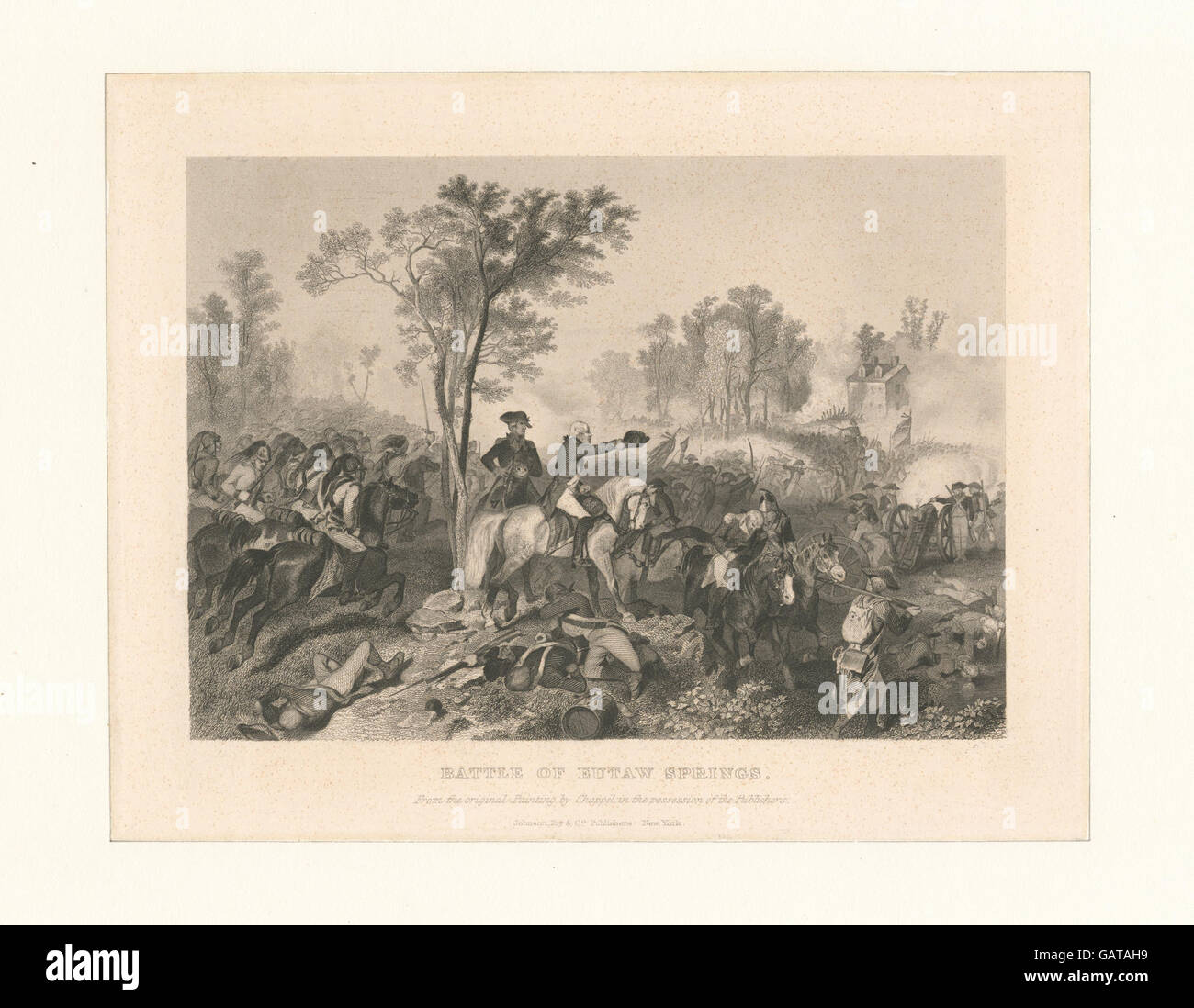 The Battle of Eutaw Springs, fought during the American Revolution in ...