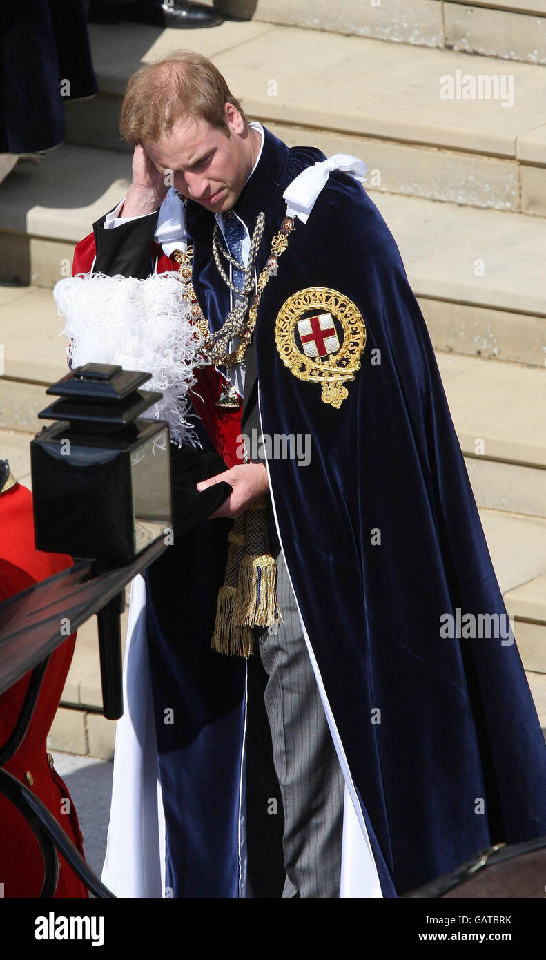 Prince William at the order of the Garter service held at St