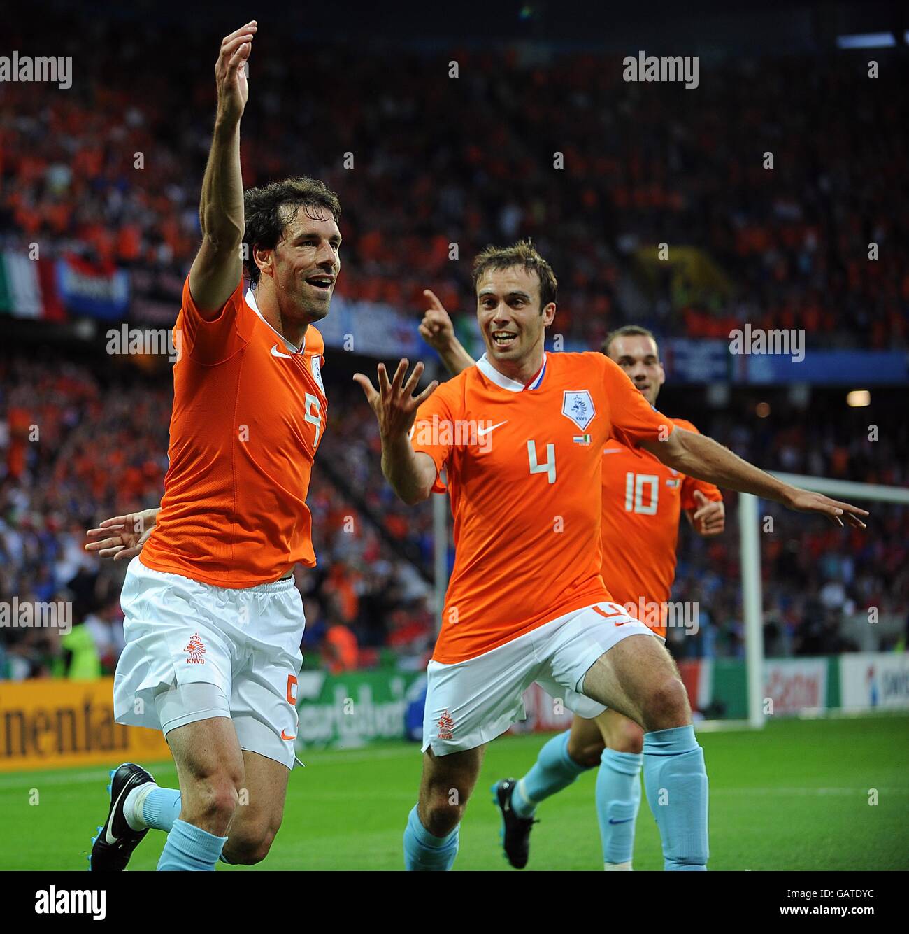 Netherlands van nistelrooy celebrates scoring hi-res stock