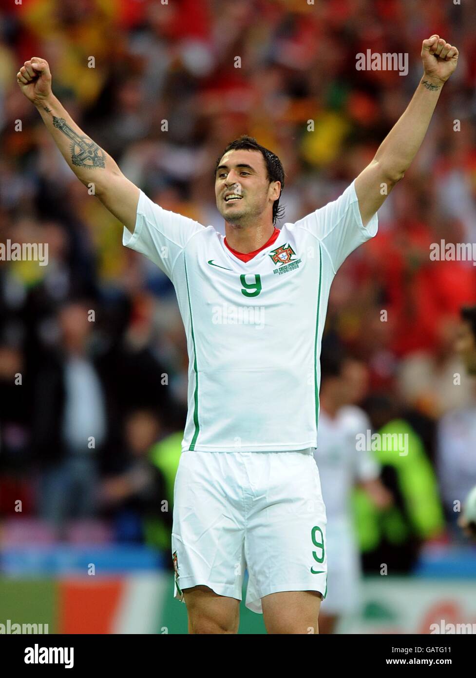 Portugal's Miguel Hugo Almeida celebrates after the final whistle. Stock Photo