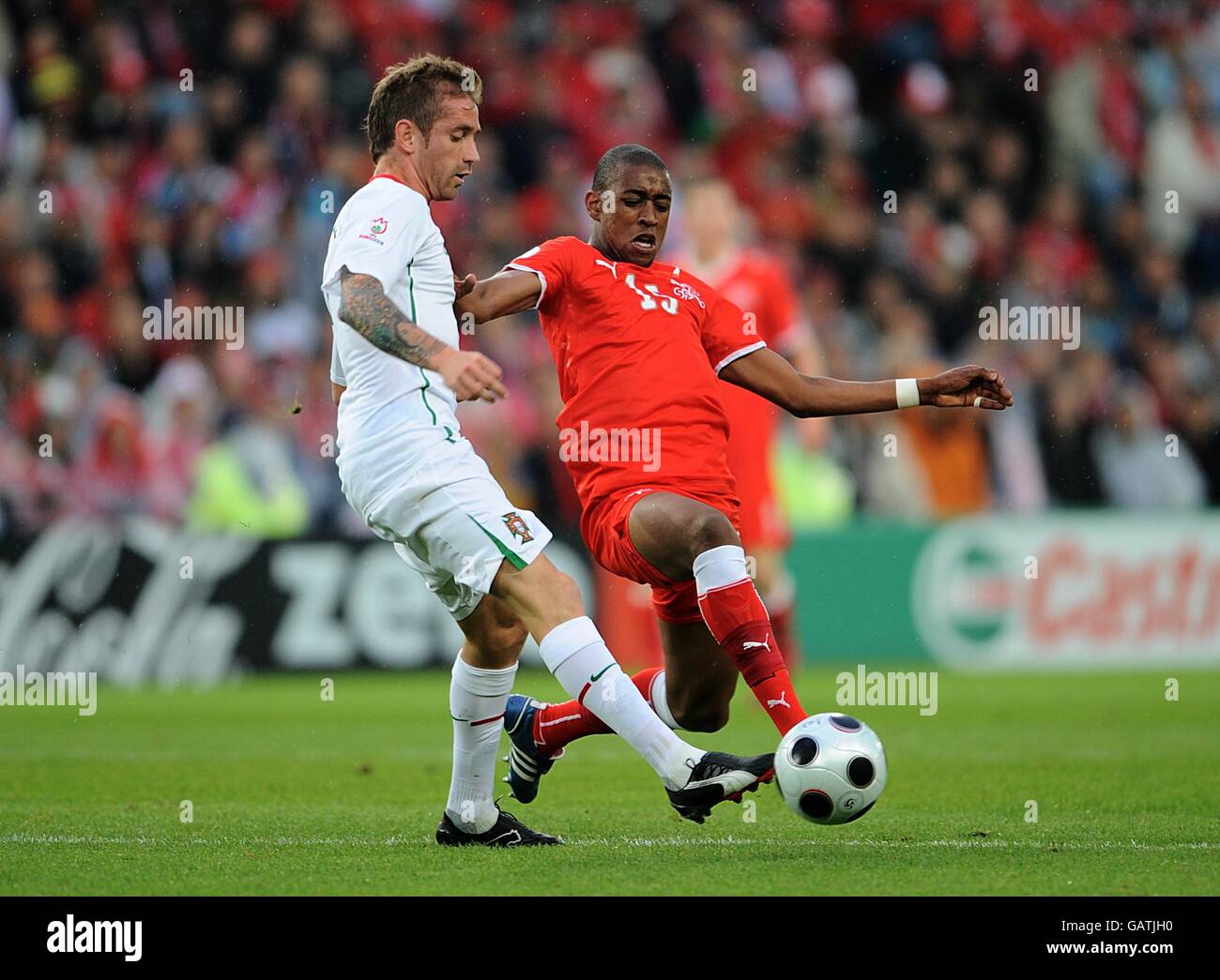 Soccer - UEFA European Championship 2008 - Group A - Switzerland v Portugal - St Jakob-Park Stock Photo