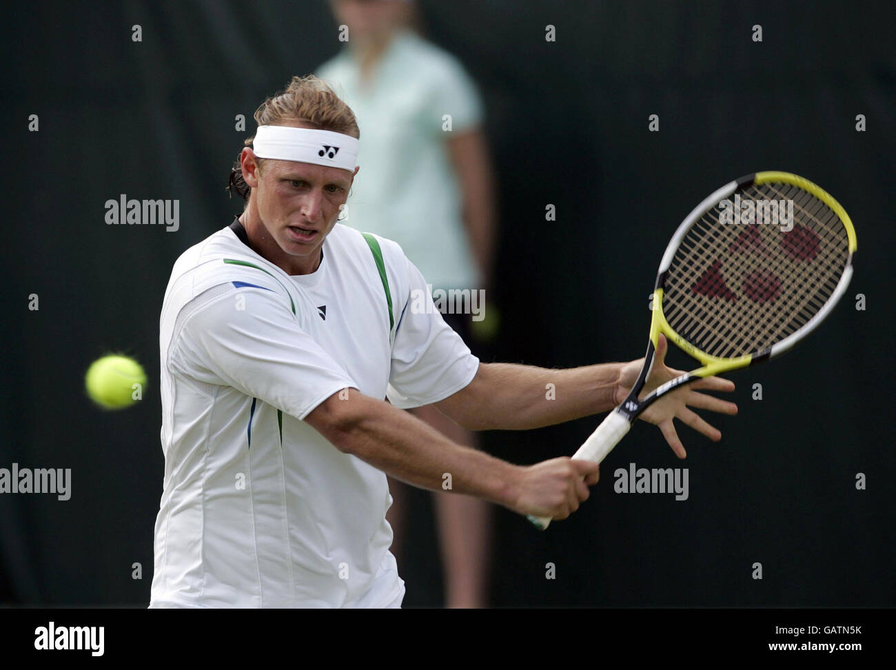 Nabladian Racket Sport tennis action ball racket david nalbandian hi-res stock ...