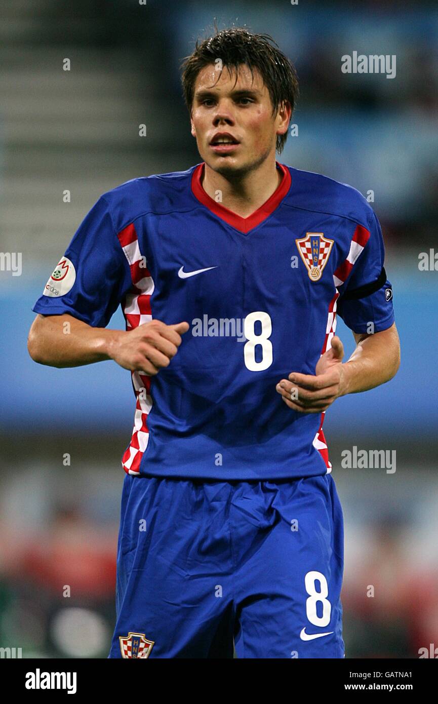 Soccer - UEFA European Championship 2008 - Group B - Poland v Croatia - Hypo-Arena. Ognjen Vukojevic, Croatia Stock Photo