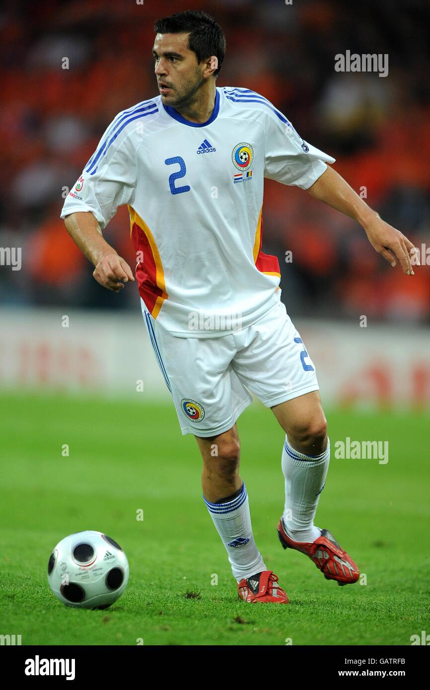 Soccer - UEFA European Championship 2008 - Group C - Holland v Romania - Stade de Suisse. Cosmin Contra, Romania Stock Photo