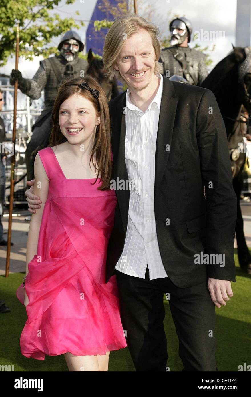 Andrew Adamson and Georgie Henley arrives for the screening of The Chronicles of Narnia: Prince Caspian at the O2 Arena in London. Stock Photo